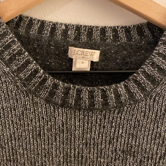 J. Crew Factory Metallic Wool Mix Sweater - Women’s Medium - Silver Blue - Picture 2 of 9